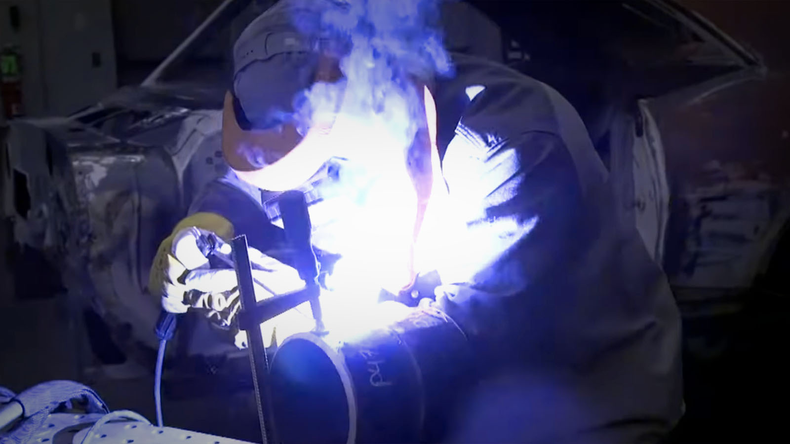 Gas welding operation