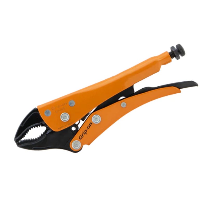 Grip-on 7in. Locking Pliers, 1-7/8in. Jaw Opening, Curved Jaws With Wire Cutter 121-07F