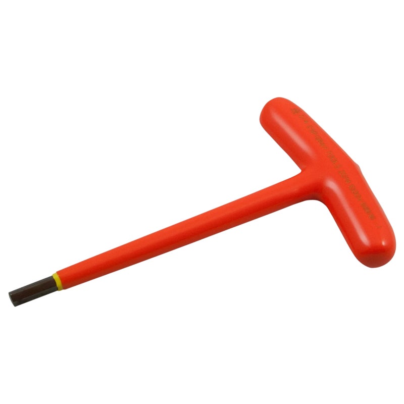 Gray Tools 3/32in. S2 T-handle Hex Key 1000V Insulated 68606-I