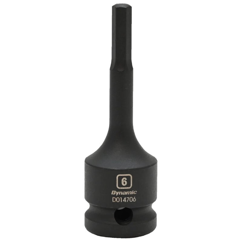 Dynamic Tools 1/2in. Drive Metric Hex Head 6mm Bit Impact Socket D014706