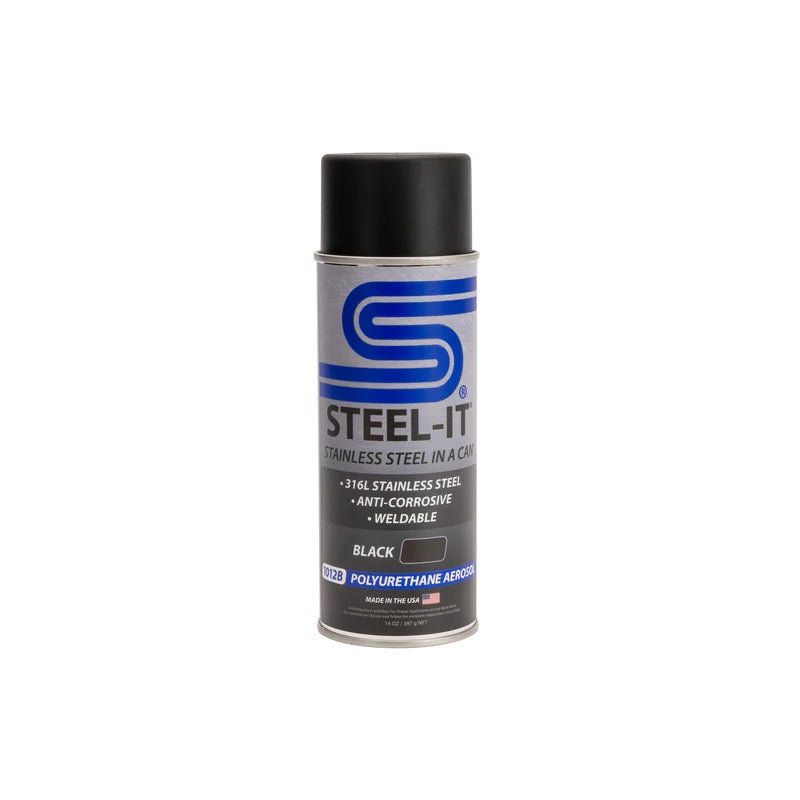 STEEL-IT 1012 Polyurethane Aerosol, Black FGAE1012D