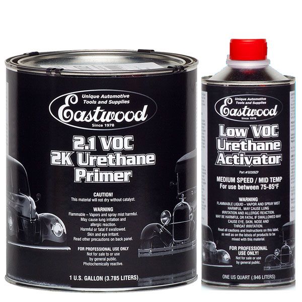 Eastwood Low VOC Gray Urethane Primer and Activator for Automotive Car  Paint- Gallon