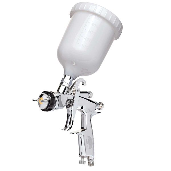Compressed Air Spray Gun - 1.4mm Nozzle - Lightweight HVLP Automotive Paint Spray Gun for Base Coats Clear Coats - Includes Air Pipe Con