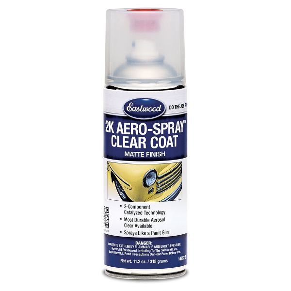 Eastwood 2K AeroSpray Spray Paint Matte Clear Coat Aerosol Spray Paint