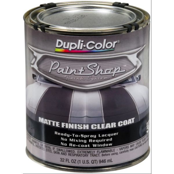 Dupli-Color Paint Shop Finish System Base Coat Matte Clear Coat Quart 32 OZ  BSP307