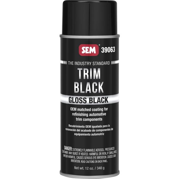 SEM Trim Black - Gloss Trim Black 16 oz Can with 12 oz Fill Aerosol Can ...