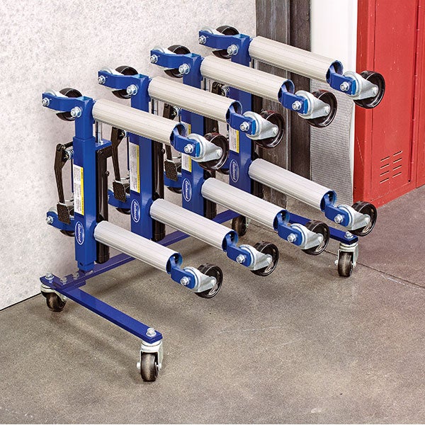 Eastwood Hydraulic Wheel Dolly 4pc Set with Storage Rack