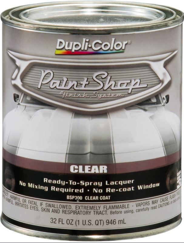 Dupli-Color Paint Shop Finish System Base Coat Gloss Clear Coat Quart 32 OZ BSP300