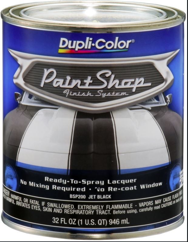 Dupli-Color Paint Shop Finish System Base Coat Jet Black Quart 32 OZ BSP200