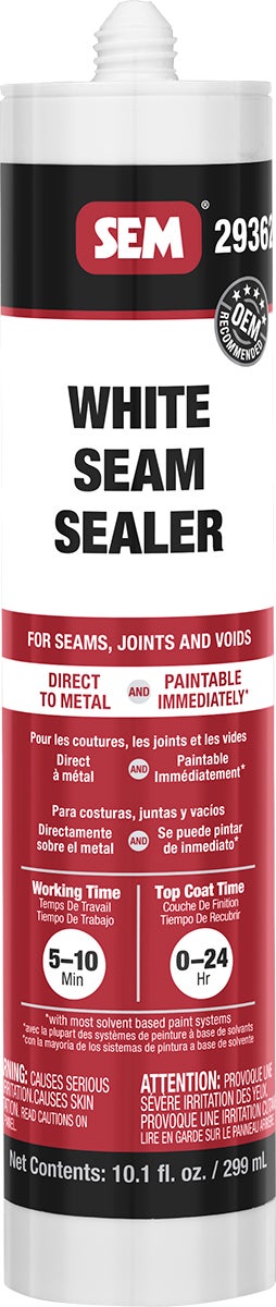 SEM 1K Seam Sealer - White 10 oz Plastic Tube 29362