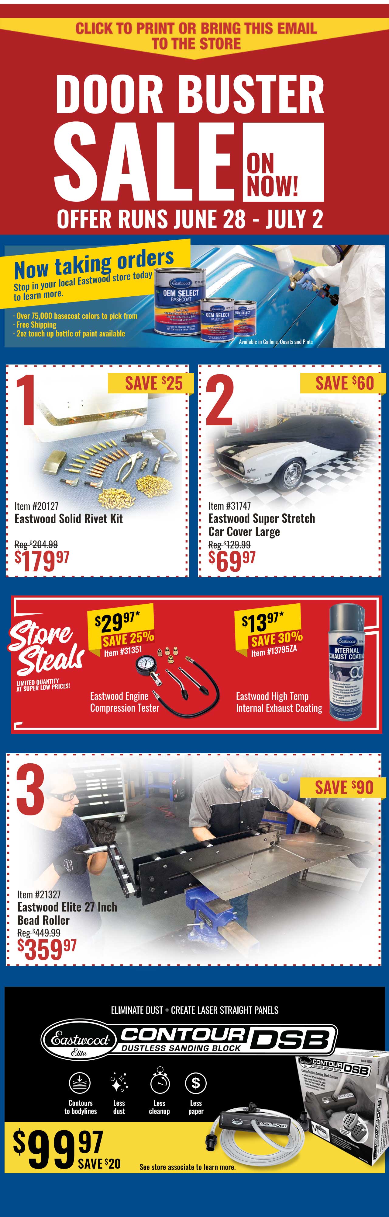 Retail Door Busters and NEW Car Detailing Supplies! - Eastwood